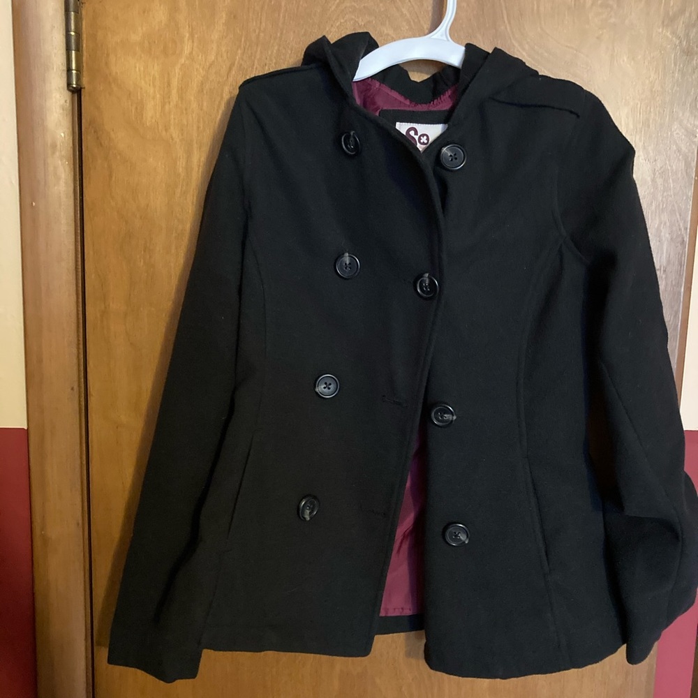 Black peacoat
